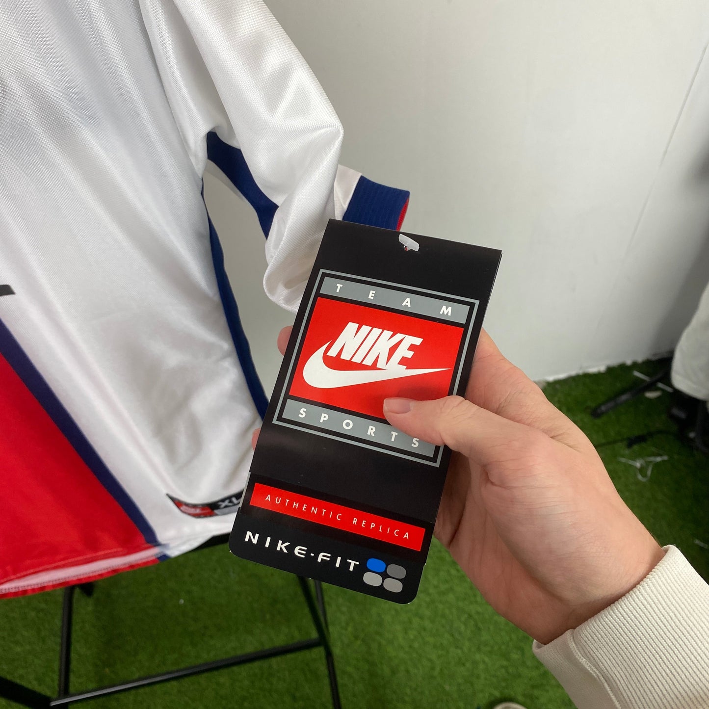 90s Nike PSG Football Shirt T-Shirt White XS
