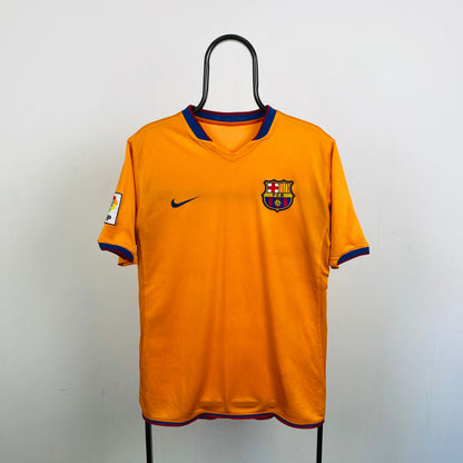 00s Nike Barcelona Football Shirt T-Shirt Orange Large