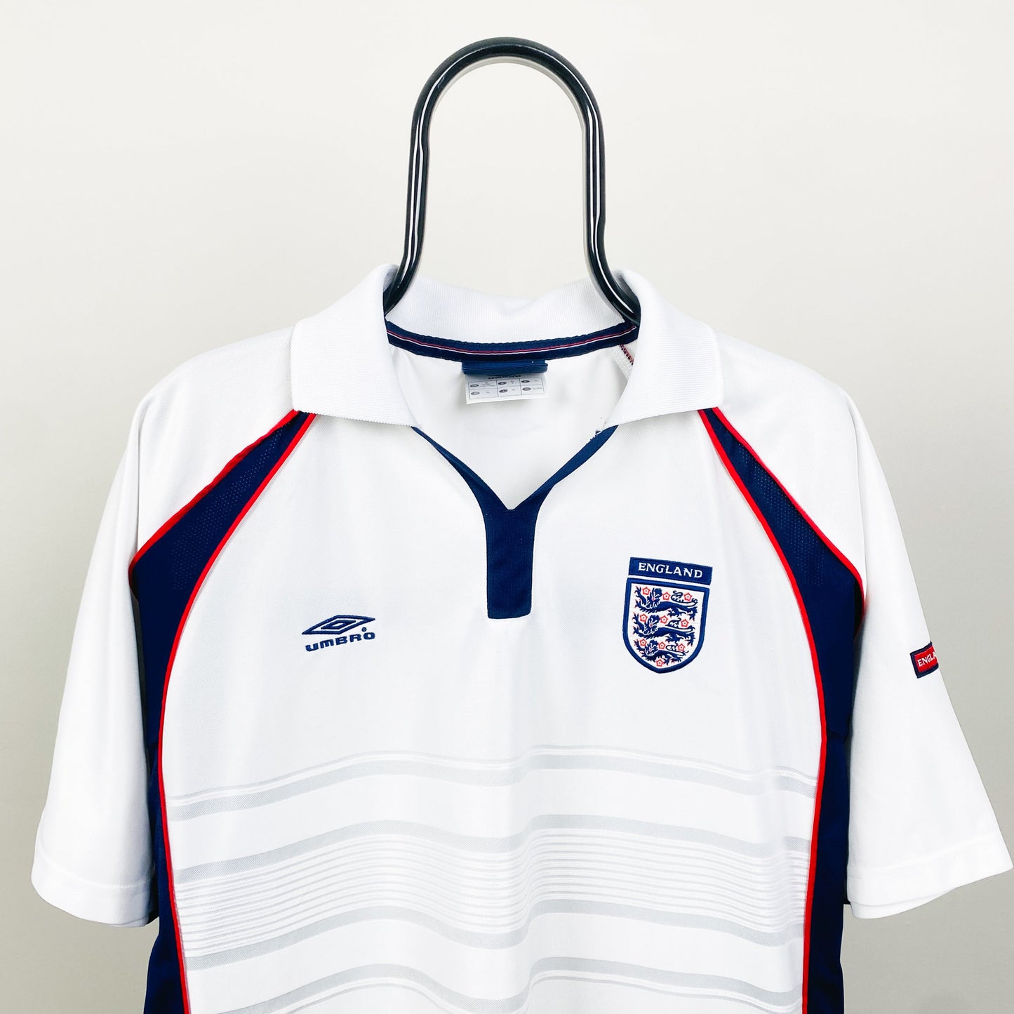 Retro Umbro England Football Shirt T-Shirt White XL