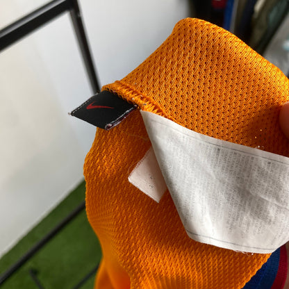 00s Nike Barcelona Football Shirt T-Shirt Orange Large