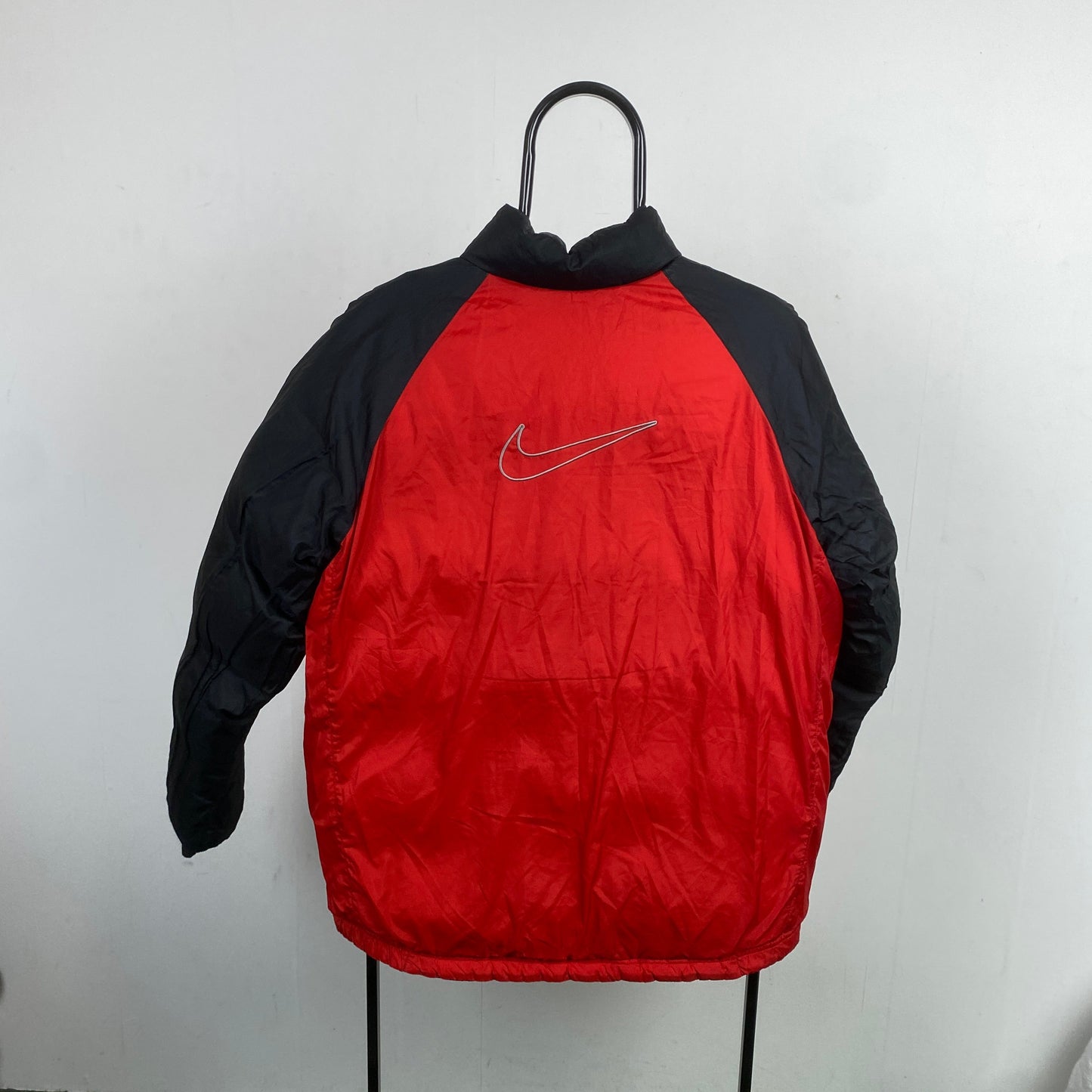 00s Nike Reversible Piping Puffer Jacket Coat Black XL