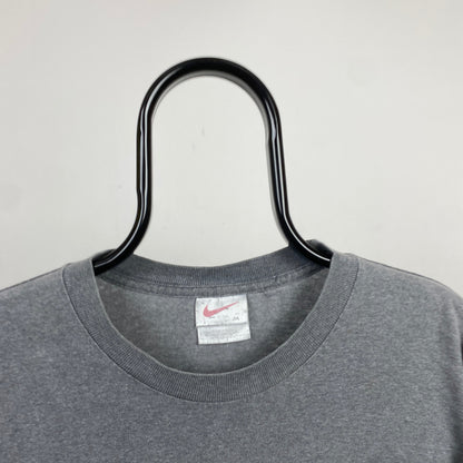 90s Nike Long Sleeve T-Shirt Grey Medium