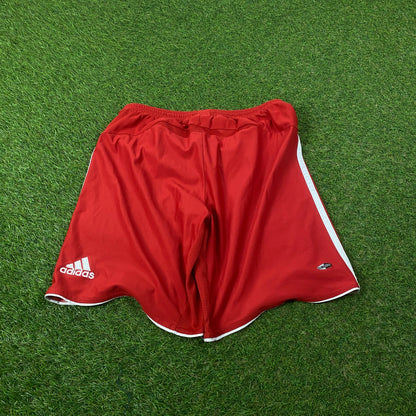 00s Adidas Bayern Munich Football Shorts Red Large