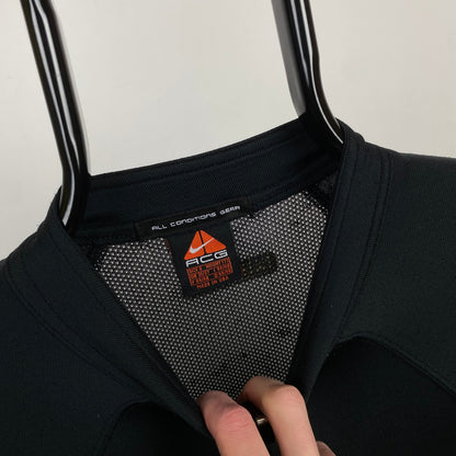 90s Nike ACG 1/4 Zip Sweatshirt Black Small