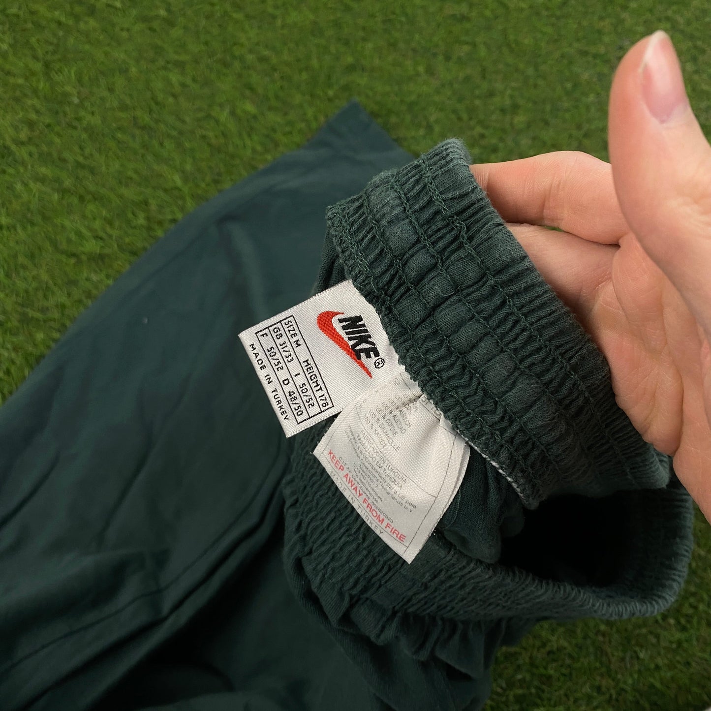 90s Nike Cotton Joggers Green Medium