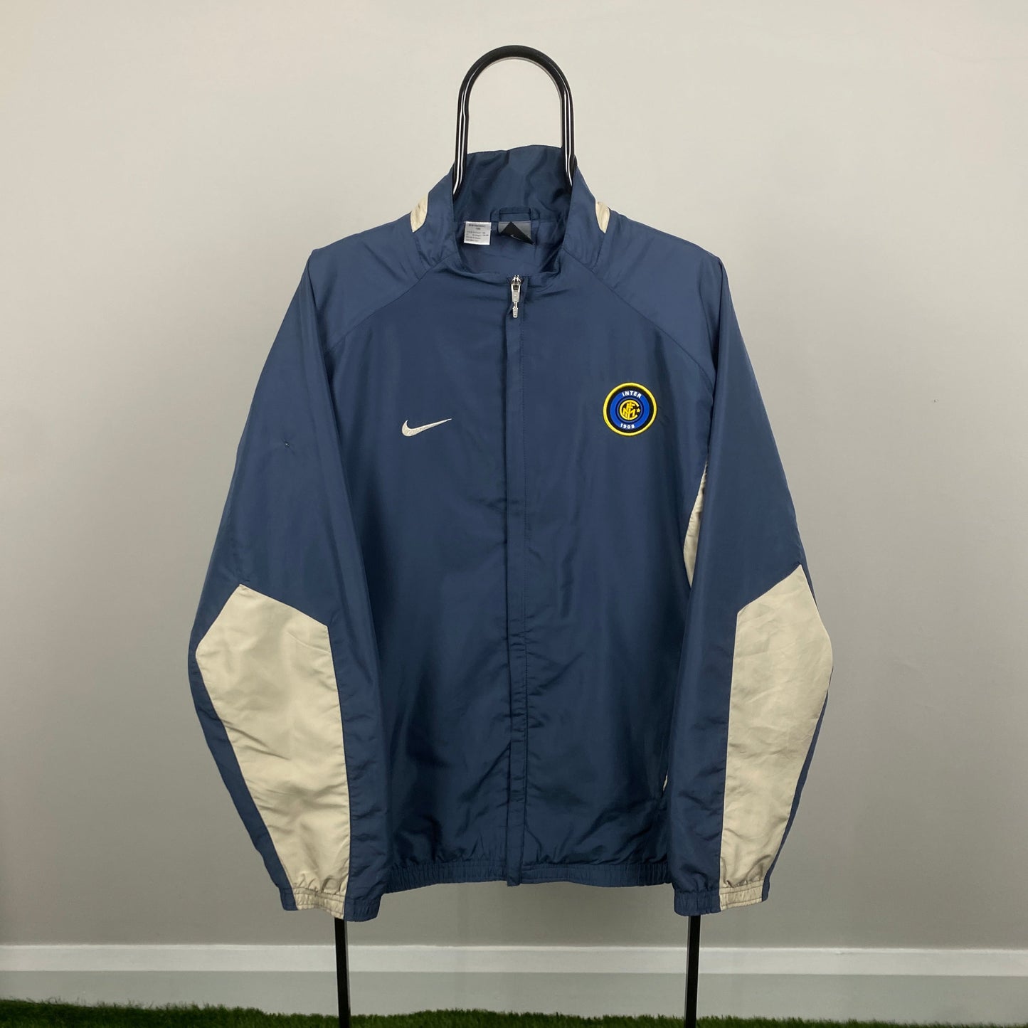 00s Nike Inter Milan Windbreaker Jacket Blue Large