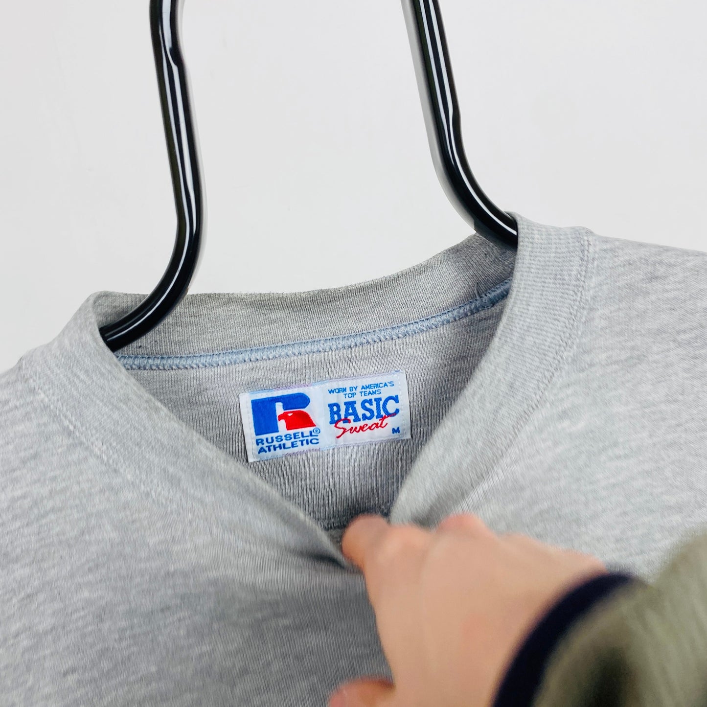 Retro Russell Athletic Sweatshirt Grey Medium