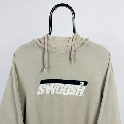 00s Nike Swoosh Hoodie Brown Large