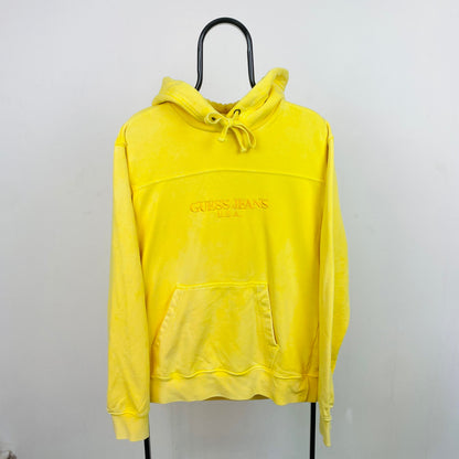 Retro Guess Jeans Hoodie Yellow Small