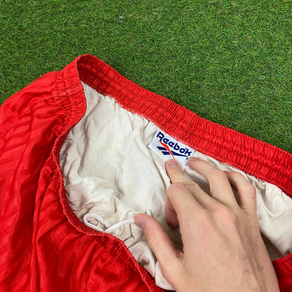 Retro Reebok Football Shorts Red XL