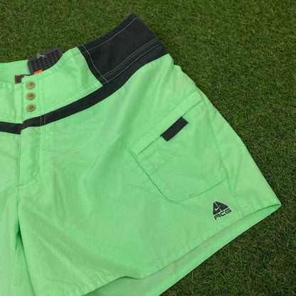 00s Nike ACG Swim Shorts Green Small
