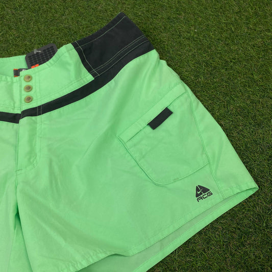 00s Nike ACG Swim Shorts Green Small