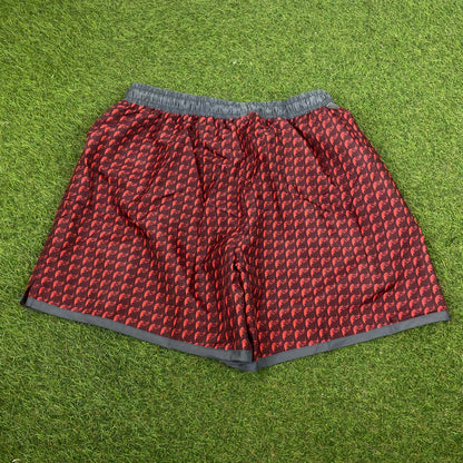 90s Nike Wavey Shorts Red Large