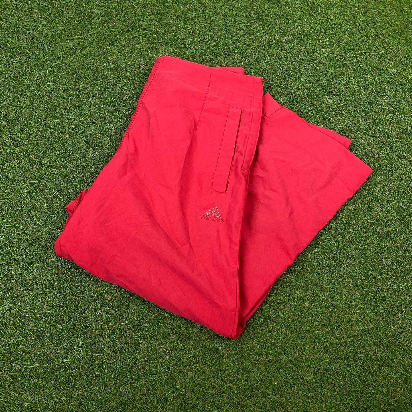 Retro Adidas 3/4 Length Shorts Red XS