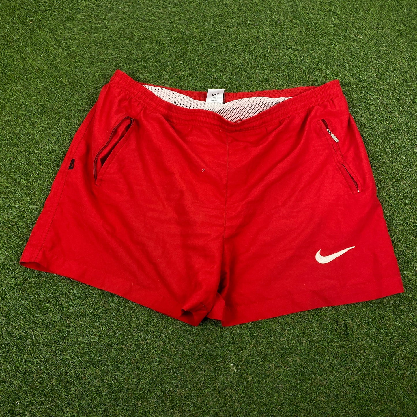 90s Nike Zip Pocket Shorts Red XL