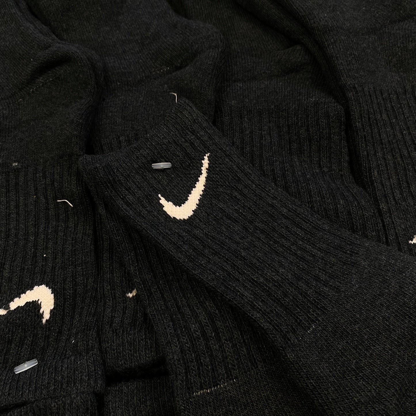 Vintage Nike Swoosh Socks Black UK6 - 12
