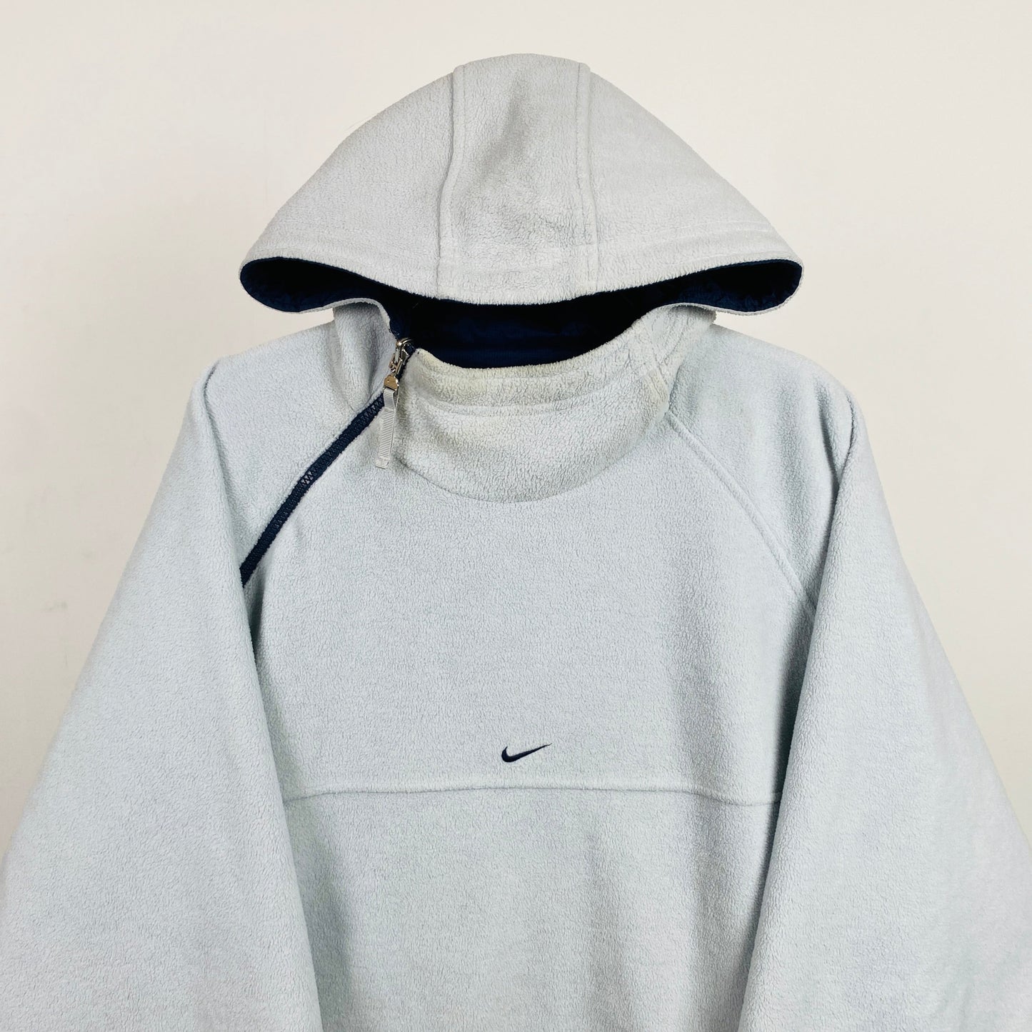 90s Nike Sidewinder Reversible Fleece Coat Jacket Baby Blue XL