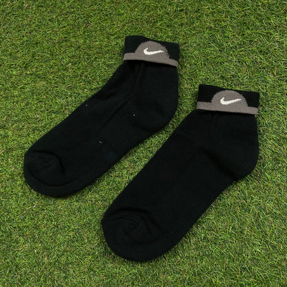 Vintage Nike Reveal Socks Black UK6-12