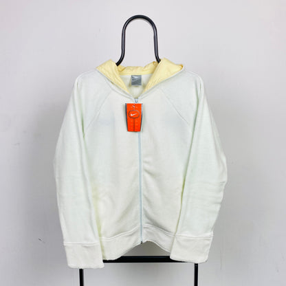 00s Nike Teddy Fleece Hoodie White Cream Small
