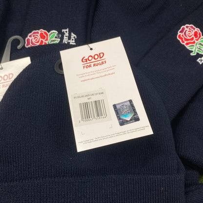 Retro 90s England Rugby Beanie Hat Blue