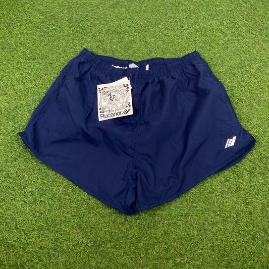 Retro Nylon Sprinter Shorts Blue Large