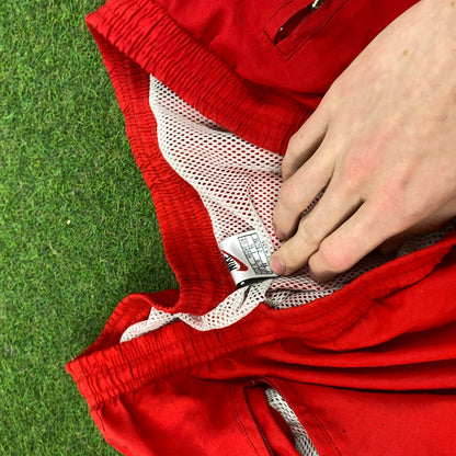 90s Nike Zip Pocket Shorts Red XL