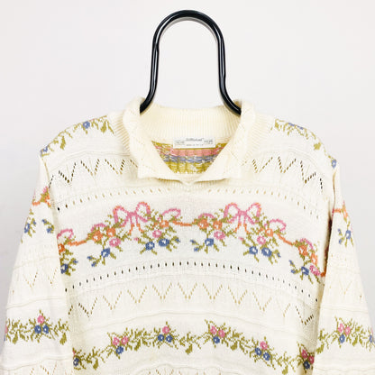 Retro St Michael Knit Sweatshirt Brown XL
