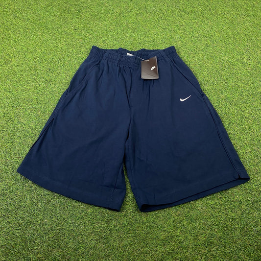 90s Nike Cotton Shorts Blue Small