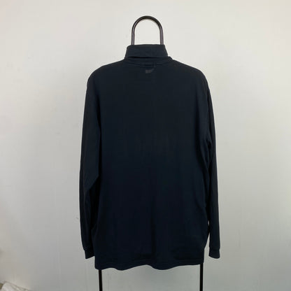 00s Nike Roll Neck Sweatshirt Black XL