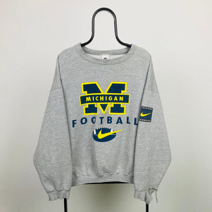 90s Nike Michigan Sweatshirt Grey Large