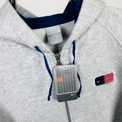 90s Nike USA Zip Hoodie Grey Small