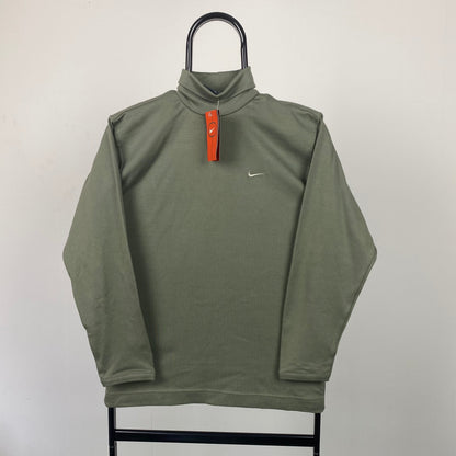 Vintage Nike Mock Neck Sweatshirt Green XS
