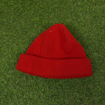 Vintage Champion Beanie Hat Red