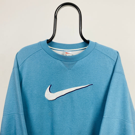 90s Nike Sweatshirt Blue Small