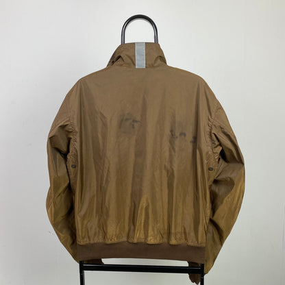 Retro 90s Belstaff Waterproof Coat Jacket Brown Medium
