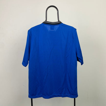 90s Nike Town Football Shirt T-Shirt Blue Medium