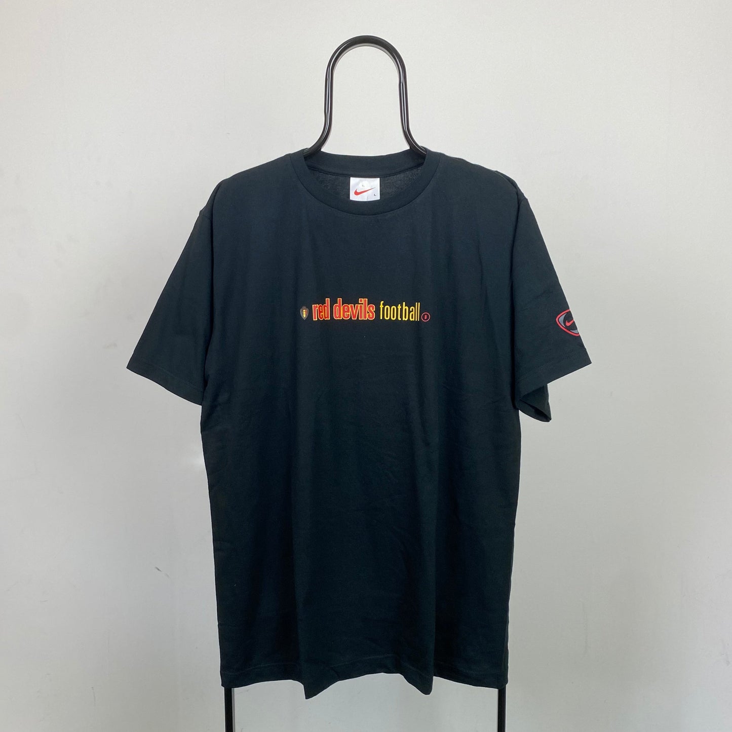 90s Nike Belgium T-Shirt Black Large