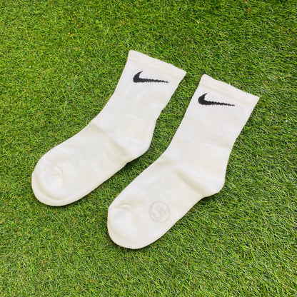 Vintage Nike Socks White Black UK6 - 12