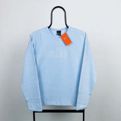 90s Nike Sweatshirt Baby Blue Large
