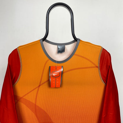 00s Nike Womens Gym T-Shirt Orange XS