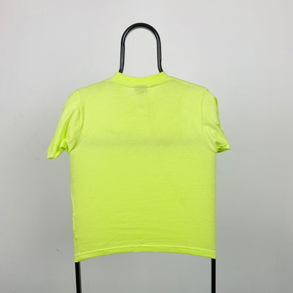 Vintage Nike Swoosh T-Shirt Lime Green XXS