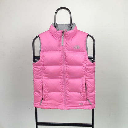 00s The North Face Puffer Gilet Jacket Pink XS