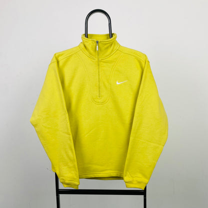 90s Nike 1/4 Zip Sweatshirt Green XS
