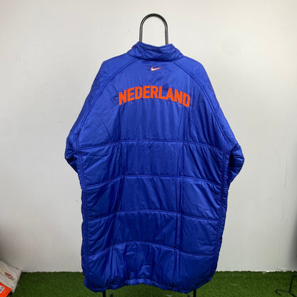 90s Nike Netherlands Down Puffer Jacket Blue XL/XXL