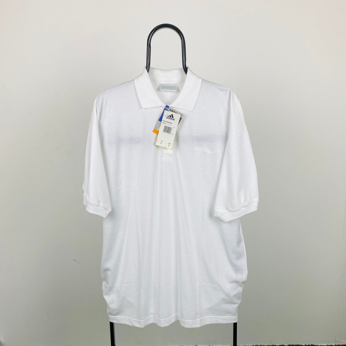Vintage Adidas Polo Shirt T-Shirt White XL
