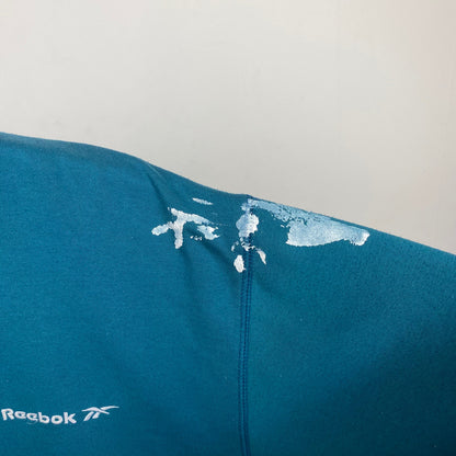 90’s Reebok Paint Sweatshirt Green Small